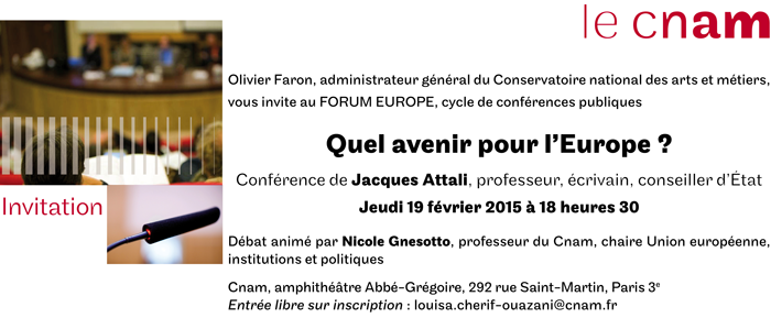 Conférence CNAM de Jacques Attali