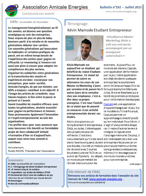 Bulletin n°192 Bulletin n°192